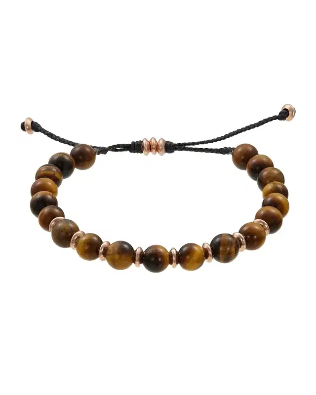 Men 's Tiger 's Eye Beaded Bracelet