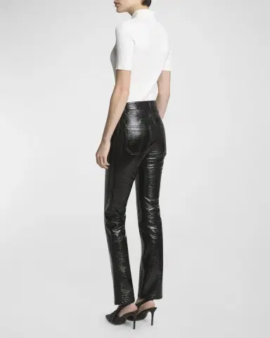 Courrèges Collared Rib-Knit Polo Top | Thumbnail 6