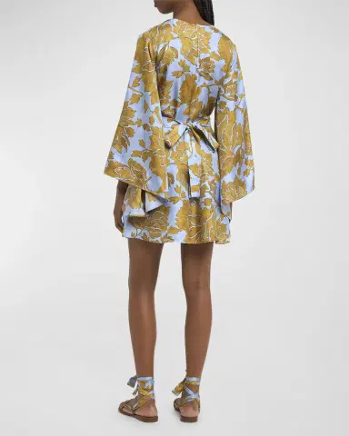 La DoubleJ Magnifico Long-Sleeve Silk Mini Dress | Thumbnail 4 La DoubleJ Magnifico Long-Sleeve Silk Mini Dress | Thumbnail 4