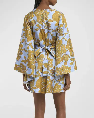 La DoubleJ Magnifico Long-Sleeve Silk Mini Dress | Thumbnail 6 La DoubleJ Magnifico Long-Sleeve Silk Mini Dress | Thumbnail 6