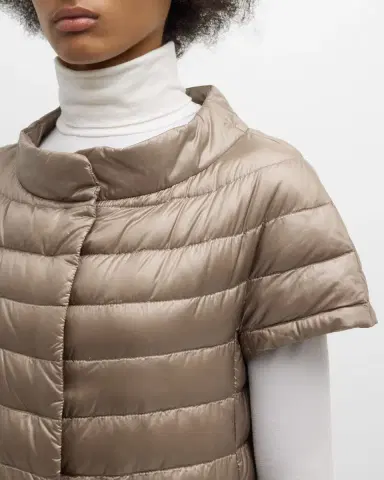 Herno Emilia Water-Resistant Ultralight Nylon Puffer Cape | Thumbnail 5 Herno Emilia Water-Resistant Ultralight Nylon Puffer Cape | Thumbnail 5