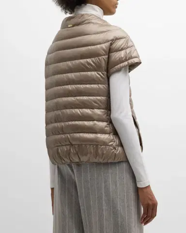 Herno Emilia Water-Resistant Ultralight Nylon Puffer Cape | Thumbnail 6 Herno Emilia Water-Resistant Ultralight Nylon Puffer Cape | Thumbnail 6