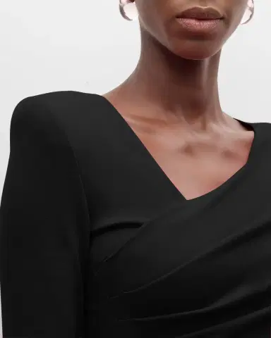 Emporio Armani Crossover Ruched Jersey Dress | Thumbnail 4 Emporio Armani Crossover Ruched Jersey Dress | Thumbnail 4