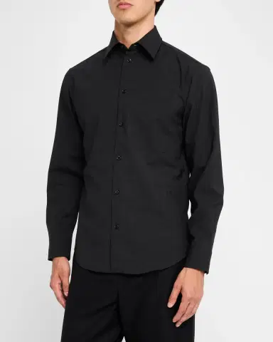 Burberry Men's Stretch Wool Sport Shirt | Thumbnail 3 Burberry Men's Stretch Wool Sport Shirt | Thumbnail 3