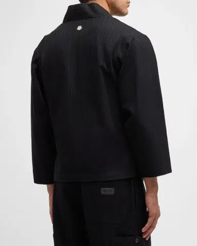 Kenzo Men 's Striped Kimono Jacket | Thumbnail 3