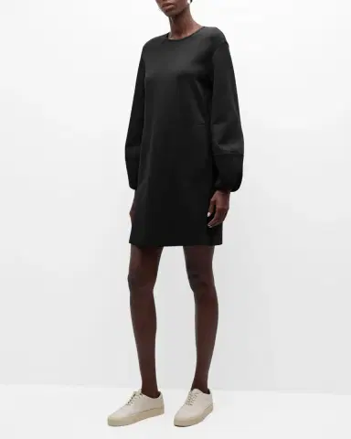 Emporio Armani Blouson-Sleeve Double Jersey Mini Dress | Thumbnail 2