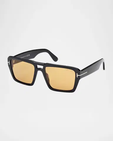 Tom Ford Men's Redford Acetate Rectangle Sunglasses | Thumbnail 3 Tom Ford Men's Redford Acetate Rectangle Sunglasses | Thumbnail 3