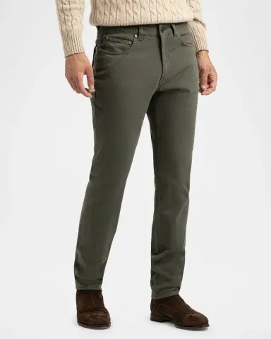 Boglioli Men's Washed Cotton 5-Pocket Pants | Thumbnail 3 Boglioli Men's Washed Cotton 5-Pocket Pants | Thumbnail 3