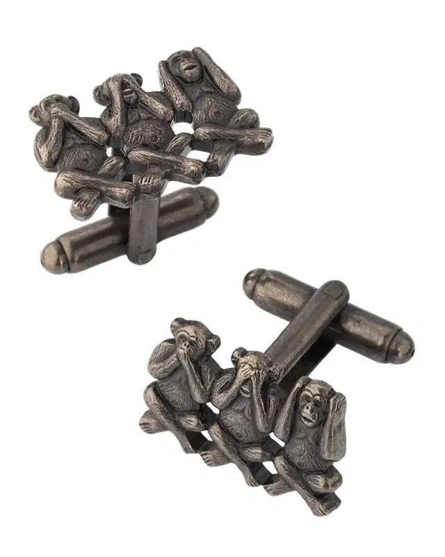 Men 's Three Wise Monkeys Cufflinks