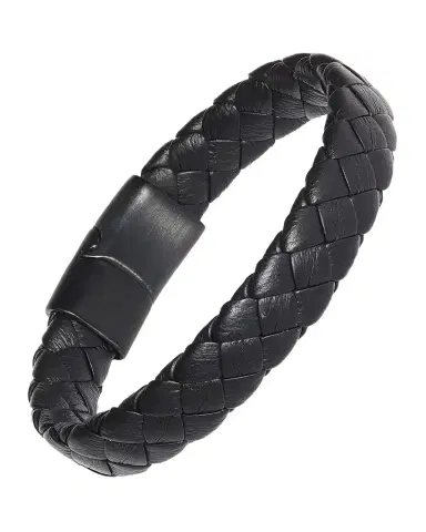 Link Up Men's Braided Leather Bracelet | Thumbnail 1