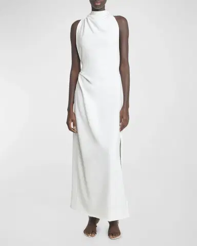 Proenza Schouler Selena Backless Twist Back Matte Viscose Crepe Dress | Thumbnail 2