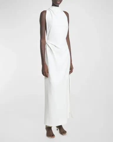Proenza Schouler Selena Backless Twist Back Matte Viscose Crepe Dress | Thumbnail 3