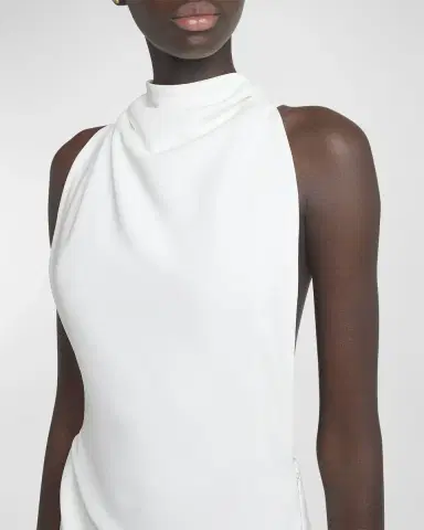 Proenza Schouler Selena Backless Twist Back Matte Viscose Crepe Dress | Thumbnail 5