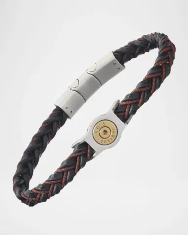 Link Up Men 's Cartridge 2 Leather and Nylon Bracelet | Thumbnail 2