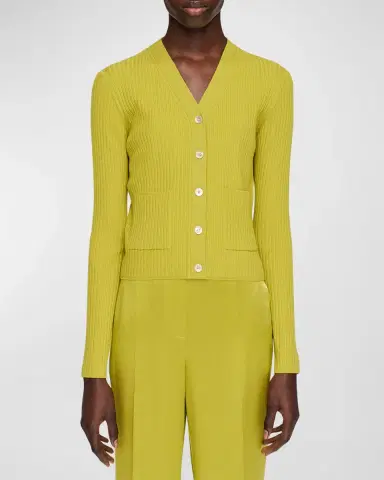 Joseph Ribbed Merino Wool Cardigan | Thumbnail 4