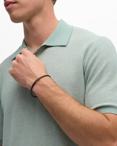 Link Up Men's Stainless Steel Cable Bracelet | Thumbnail 5