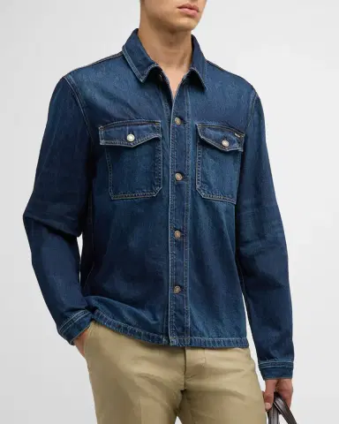 Tom Ford Men's Denim Shirt Jacket | Thumbnail 4