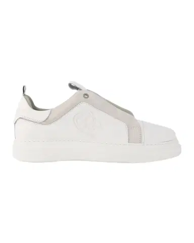 Karl Lagerfeld Paris Men's Leather and Suede Karl Head Low-Top Sneakers | Thumbnail 1 Karl Lagerfeld Paris Men's Leather and Suede Karl Head Low-Top Sneakers | Thumbnail 1