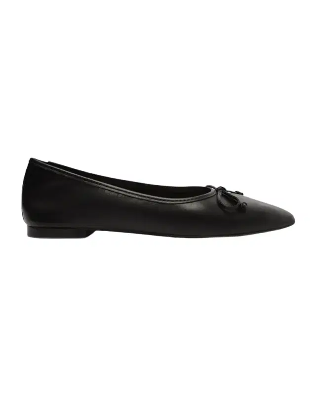 Schutz Arissa Leather Bow Ballerina Flats