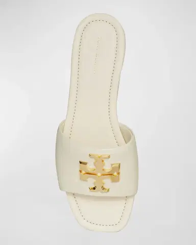 Tory Burch Eleanor Leather Medallion Flat Slide Sandals | Thumbnail 2 Tory Burch Eleanor Leather Medallion Flat Slide Sandals | Thumbnail 2