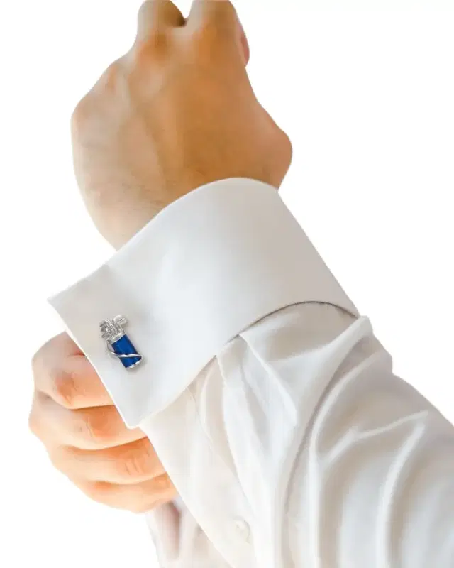 Men 's Enamel Golf Bag Cufflinks