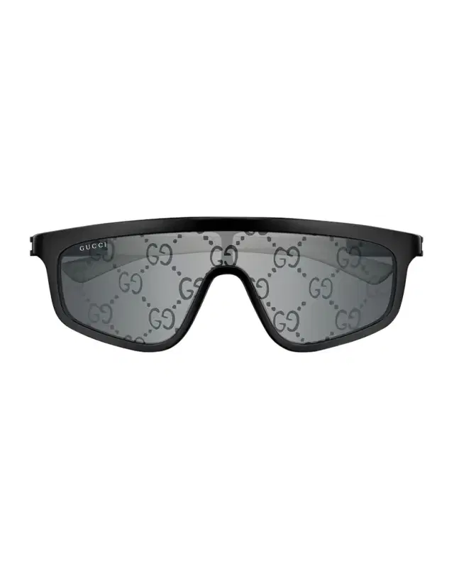 Men 's GG Monogram Shield Sunglasses