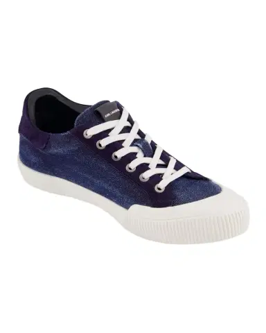 Karl Lagerfeld Paris Men's Denim Side Logo Low-Top Sneakers | Thumbnail 1