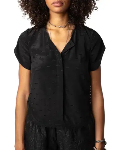 Zadig & Voltaire Tiffiny Short-Sleeve Top | Thumbnail 1 Zadig & Voltaire Tiffiny Short-Sleeve Top | Thumbnail 1