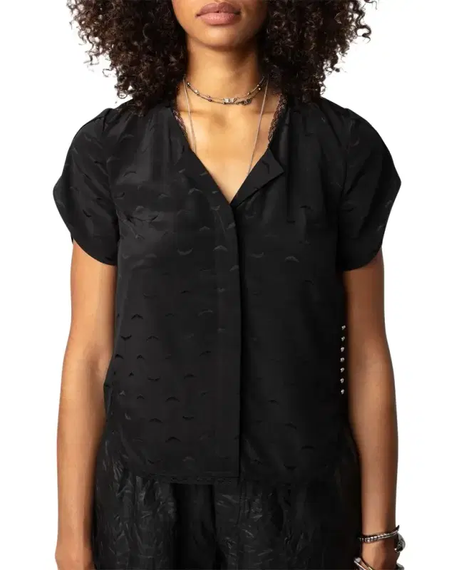 Zadig & Voltaire Tiffiny Short-Sleeve Top