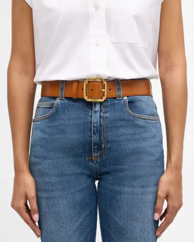 McQueen Leather Military Buckle Belt | Thumbnail 2