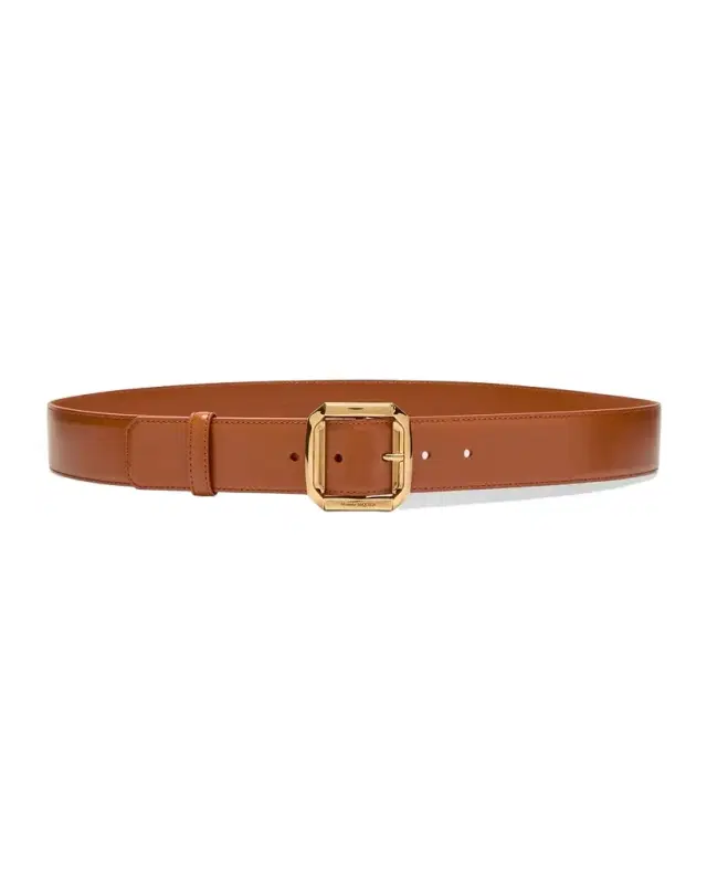 Leather Military Buckle Belt