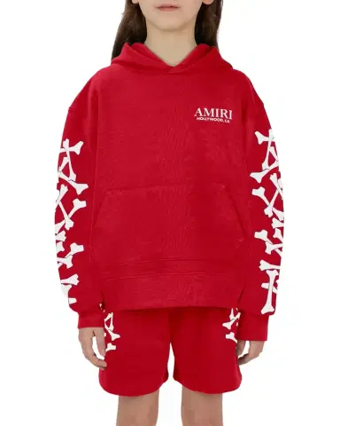 AMIRI Kid's Logo-Print Bones Hoodie, Size -12 | Thumbnail 1 AMIRI Kid's Logo-Print Bones Hoodie, Size -12 | Thumbnail 1
