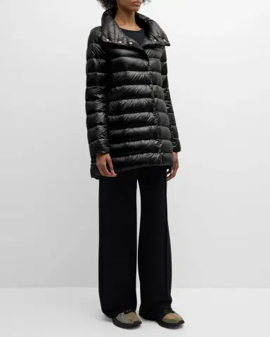 Herno Amelia Water-Resistant Ultralight Nylon A-Line Puffer Jacket | Thumbnail 3 Herno Amelia Water-Resistant Ultralight Nylon A-Line Puffer Jacket | Thumbnail 3