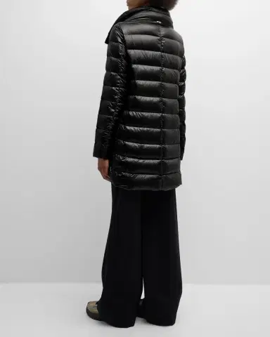 Herno Amelia Water-Resistant Ultralight Nylon A-Line Puffer Jacket | Thumbnail 4 Herno Amelia Water-Resistant Ultralight Nylon A-Line Puffer Jacket | Thumbnail 4