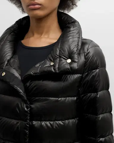 Herno Amelia Water-Resistant Ultralight Nylon A-Line Puffer Jacket | Thumbnail 5 Herno Amelia Water-Resistant Ultralight Nylon A-Line Puffer Jacket | Thumbnail 5