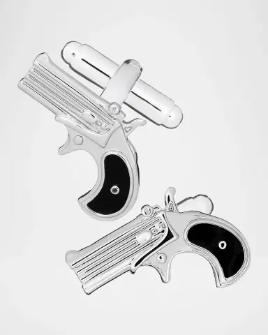 Link Up Men 's Revolver Pistol Cufflinks | Thumbnail 2