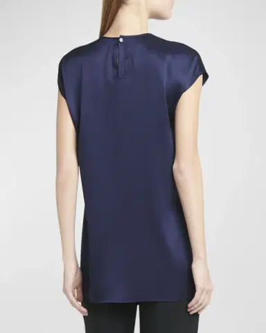 Giorgio Armani Cap-Sleeve Silk Blouse | Thumbnail 2