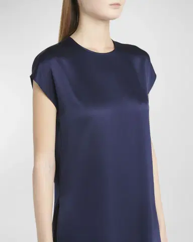 Giorgio Armani Cap-Sleeve Silk Blouse | Thumbnail 4