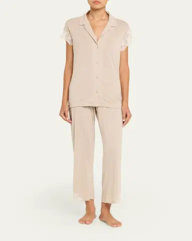 Natori Luxe Shangri-La Short-Sleeve Pajama Set | Thumbnail 2 Natori Luxe Shangri-La Short-Sleeve Pajama Set | Thumbnail 2
