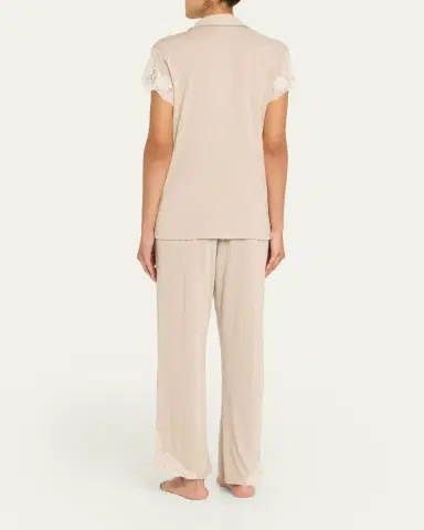 Natori Luxe Shangri-La Short-Sleeve Pajama Set | Thumbnail 3 Natori Luxe Shangri-La Short-Sleeve Pajama Set | Thumbnail 3