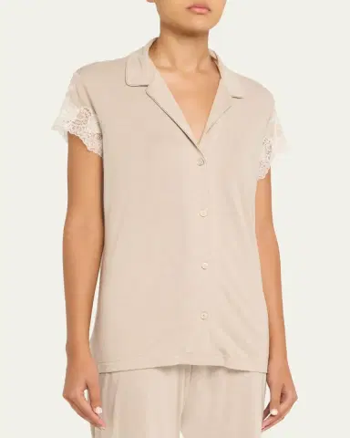 Natori Luxe Shangri-La Short-Sleeve Pajama Set | Thumbnail 4 Natori Luxe Shangri-La Short-Sleeve Pajama Set | Thumbnail 4