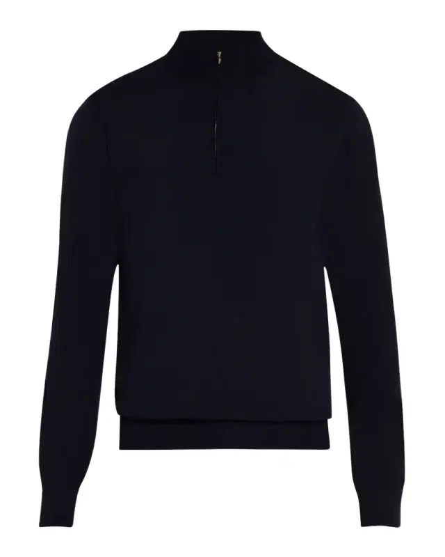 Men 's Fine Knit Quarter-Zip Sweater