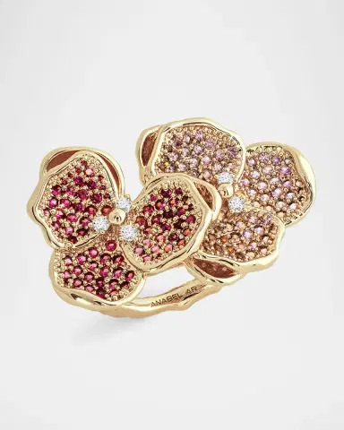 Anabel Aram Jewelry Cubic Zirconia Orchid Ring | Thumbnail 4