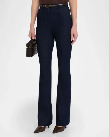 Veronica Beard Gracie Belted Denim Pants | Thumbnail 4 Veronica Beard Gracie Belted Denim Pants | Thumbnail 4