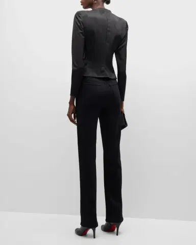 Emporio Armani Pleated Crossover Blouse | Thumbnail 6