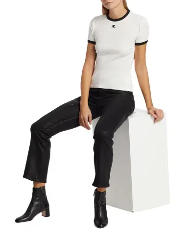 Courrèges Signature Contrast T-Shirt | Thumbnail 1