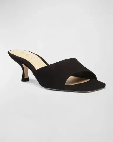 Schutz Dethalia Suede Mule Sandals | Thumbnail 2