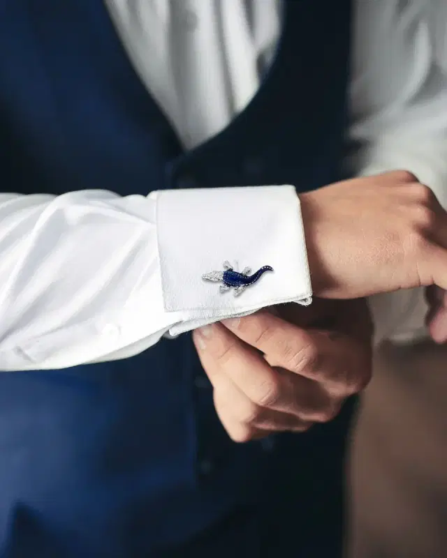 Men's Enamel Crocodile Cufflinks Men's Enamel Crocodile Cufflinks