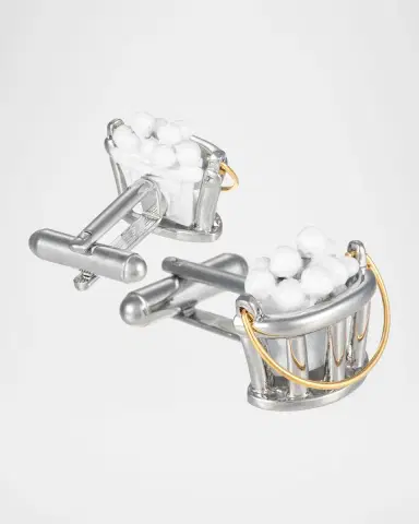 Link Up Men 's Bucket of Golfballs Cufflinks | Thumbnail 2