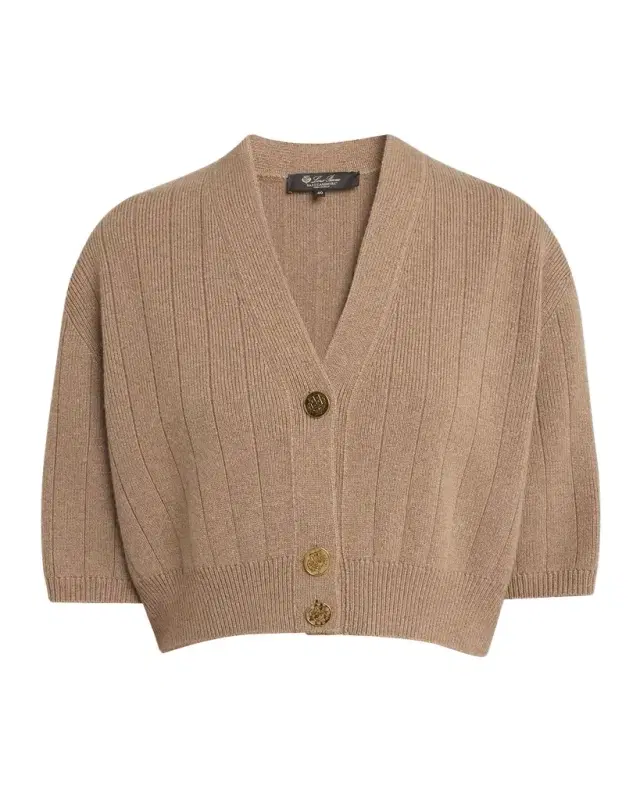 Cervatto Short-Sleeve Baby Cashmere Cardigan